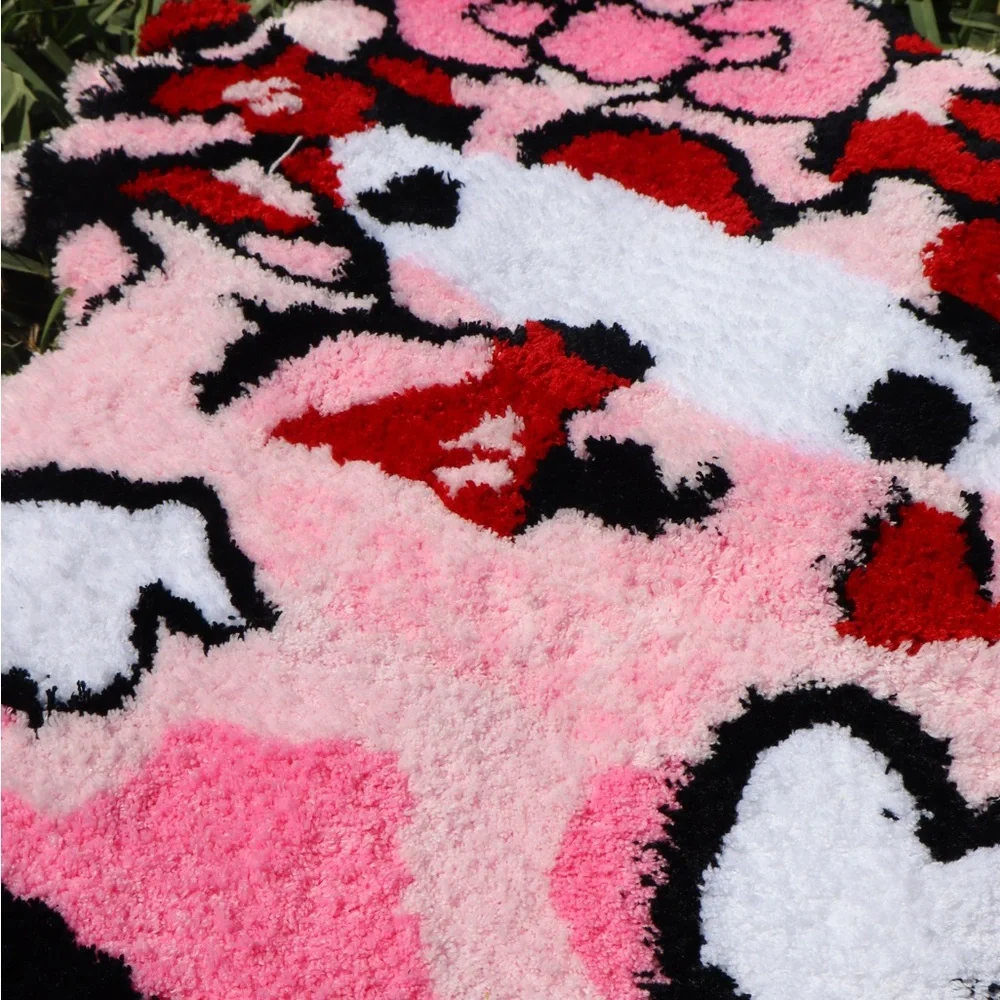 Pink and Red Heart-Shaped Knitted Accessories